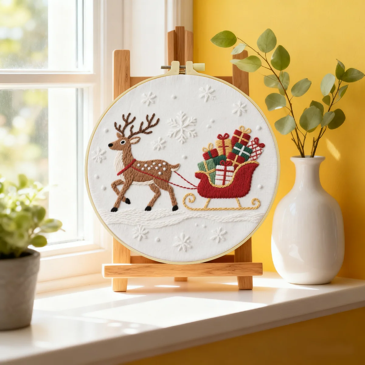 1 قطعة 20X20 سنتيمتر/15X15 سنتيمتر 7.87/6.3 بوصة الأيائل سحب هدية التطريز كاتب عدة لتقوم بها بنفسك عدة لتقوم بها بنفسك طقم تطريز دليل إبرة الفن #2