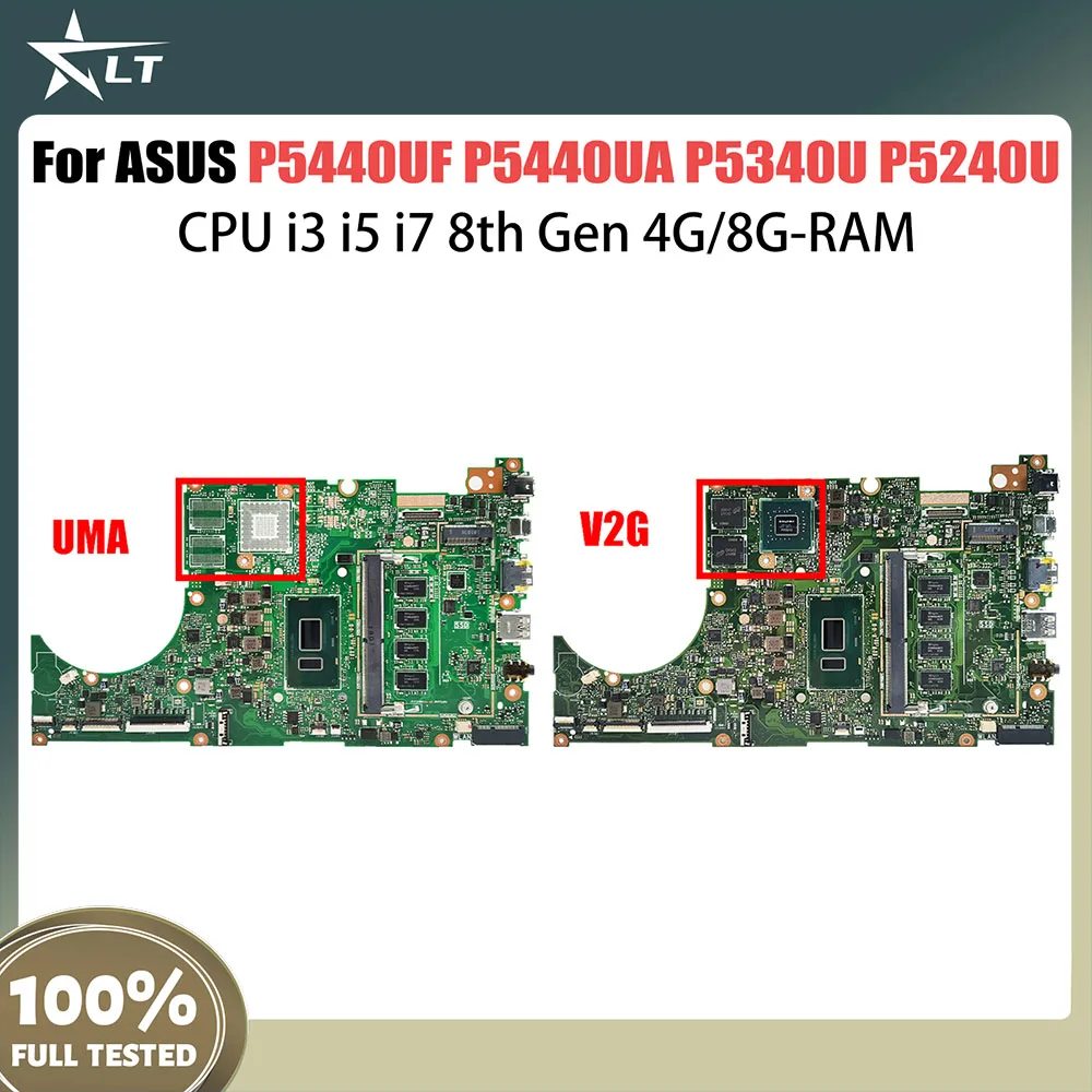 

P5440UF Laptop Motherboard For ASUS ExpertBook P5440UA P5340UF P5340UA P5240UF P5240UA P5440U i3 i5 i7 8th 4G-8G-RAM V2G