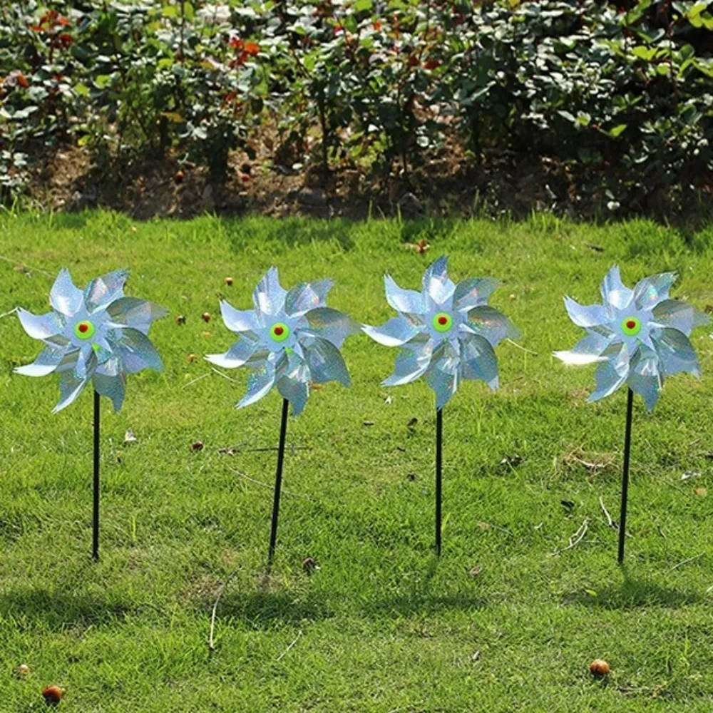 Sparkly Bird Repeller Pinwheels Weatherproof Orchard Protection Reflective Pinwheel Anti Birds Multifunction Anti Birds Windmill
