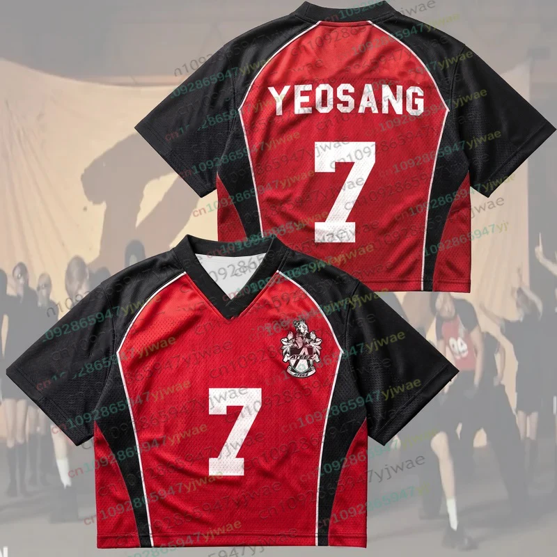 ATEEZ BAD US TV Performance Mesh Jersey Kpop Merchandise Geschenk für Fans Herbst Herren Damen Kurzarm T-Shirt Tops Kpop Fans Geschenk – Detail 11