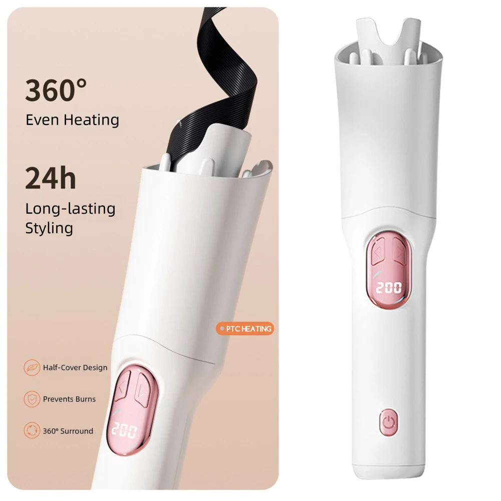 Wireless Automatic Hair Curler ,3 Temperature Adjustables ,Portable Lcd Hair Crimper,Fast Curling,For Hairdressing