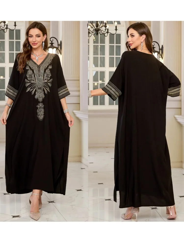 夏のカバーアップ女性水着 3/4 袖ローブ水着 2026 新しい刺繍ビーチホリデーマキシドレスカバーアップ