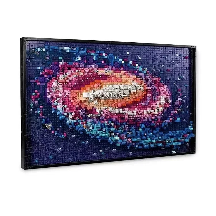 3091pcs Moc 31212 The Milky Way Galaxy 3D Art Mural Building Blocks Sets Diy Creative Decorate Bricks Toys Kids Educational Gift