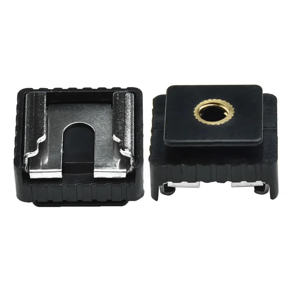 1x Flash Hot Shoe Mount Adapter Speedight Flash Cold Hot Shoe Bracket Mount Adapter 1/4" Screw For Studio Speedight Tripod