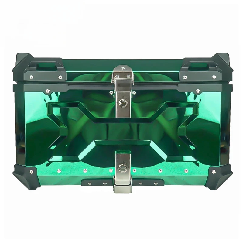Factory Direct Sales 65L-X Green Cer Box Aluminum Alloy Top Box for Motorcycle Tail Hongsheng Products
