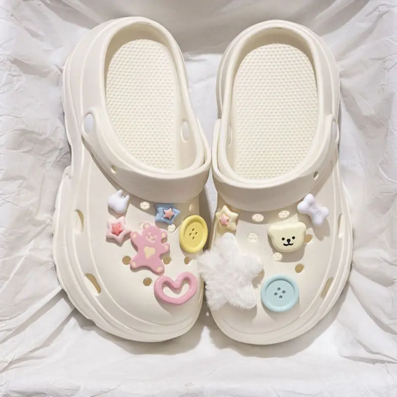 

Новые летние женские туфли-пещеры, милые студенческие интернет-знаменитости с толстой подошвой, домашняя мода, сандалии-пещеры с мягкой подошвой