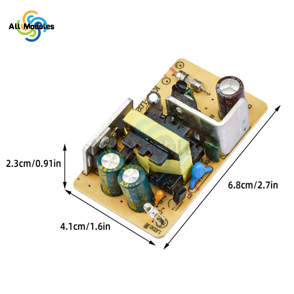 12V 2.5A Power Adapter Bare Board Switch Monitoring LED Regulated Power Board Module Switching Power Supply Module