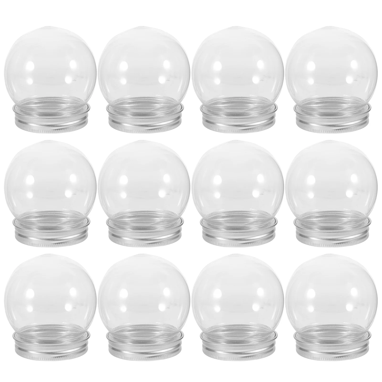 

12Pcs 150ml Christmas Empty Water Globe Light Bulb Candy Container Multiuse DIY Snow SnowBall Making Bottle Christmas party deco