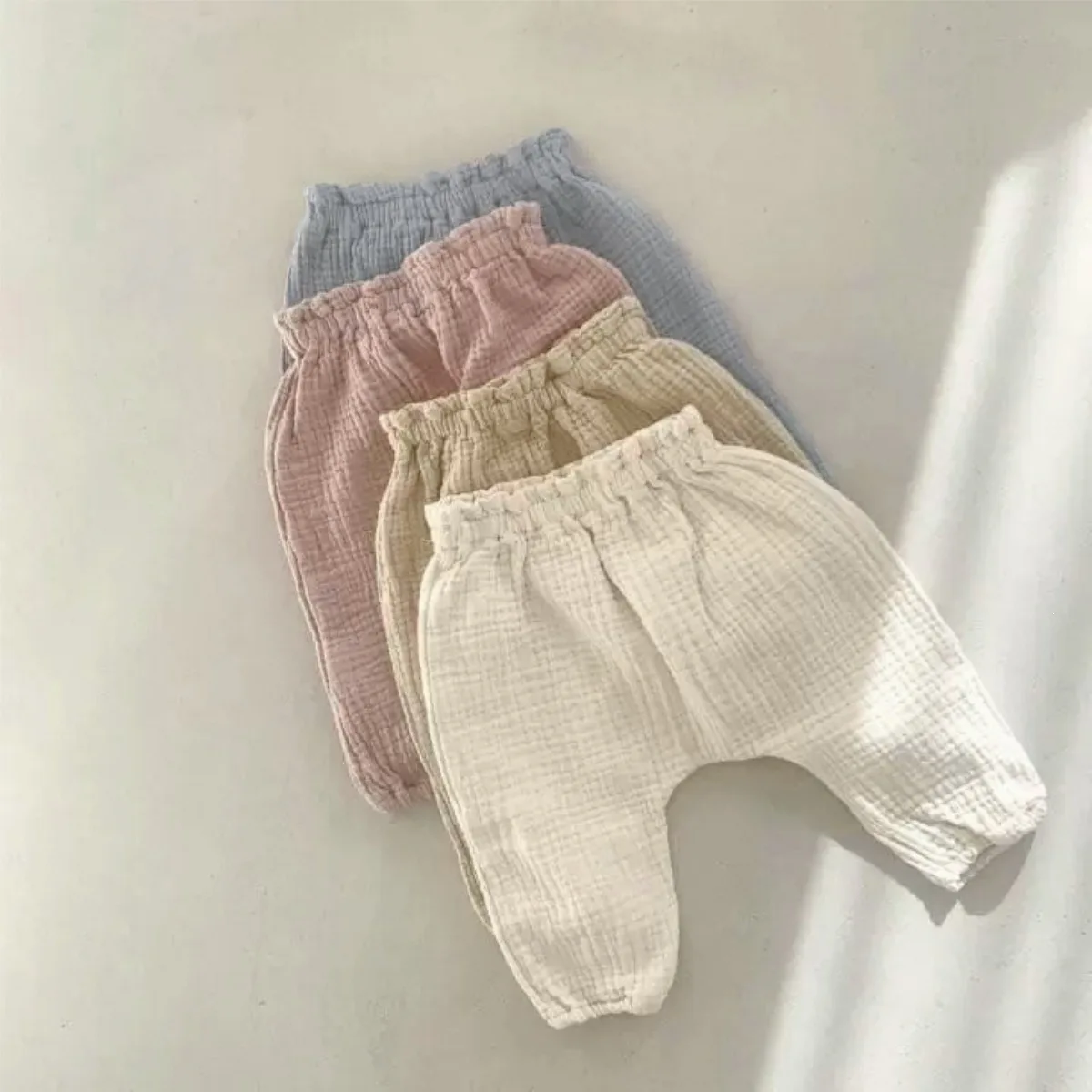 

2026 Summer New Baby Thin Cotton Casual Pants Newborn Loose Mosquito-proof Pants For Boys Girls Harem Pants Children Clothes