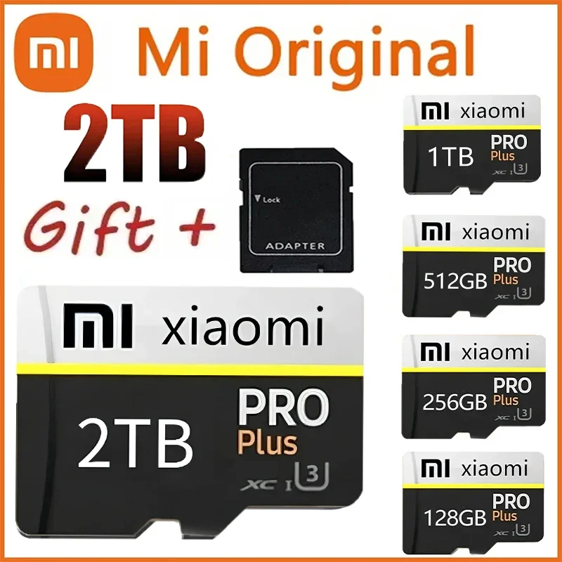 Xiaomi 2TB 1TB Flash Card Mini Micro TF Card 512GB Large Capacity SD Cards 128GB Class10 High Speed SD Card for PC/Phone/Camera