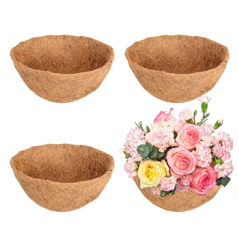 

New Hanging Basket Liner,Round Planter Liner For Hanging Basket,Coconut Fiber Liners For Hanging Baskets Plant Flower