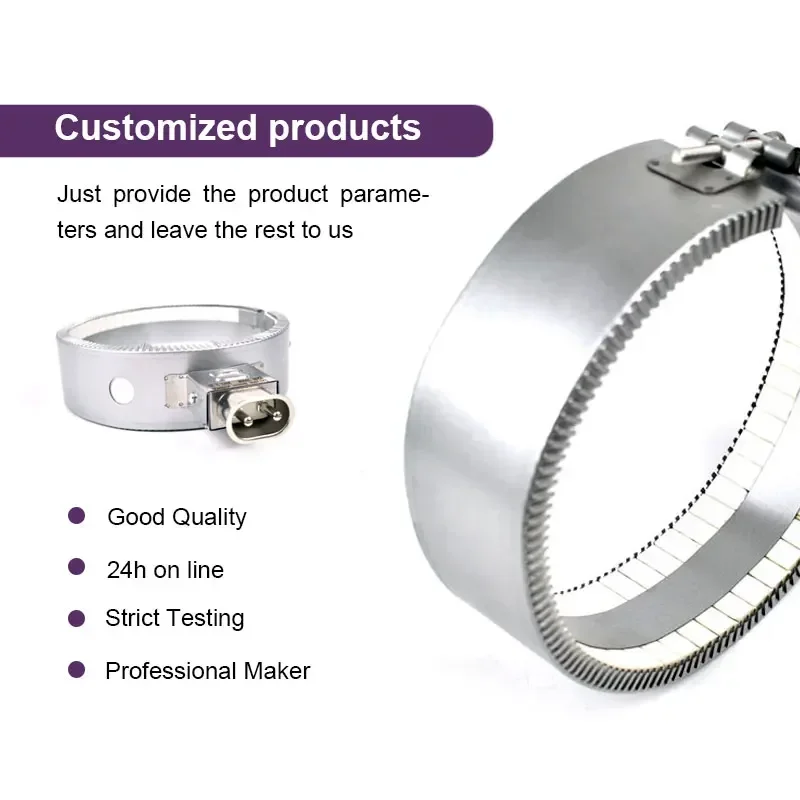 High Quality 110*200mm 220V 2500W Electric Ceramic Band Heater with Temperature Control