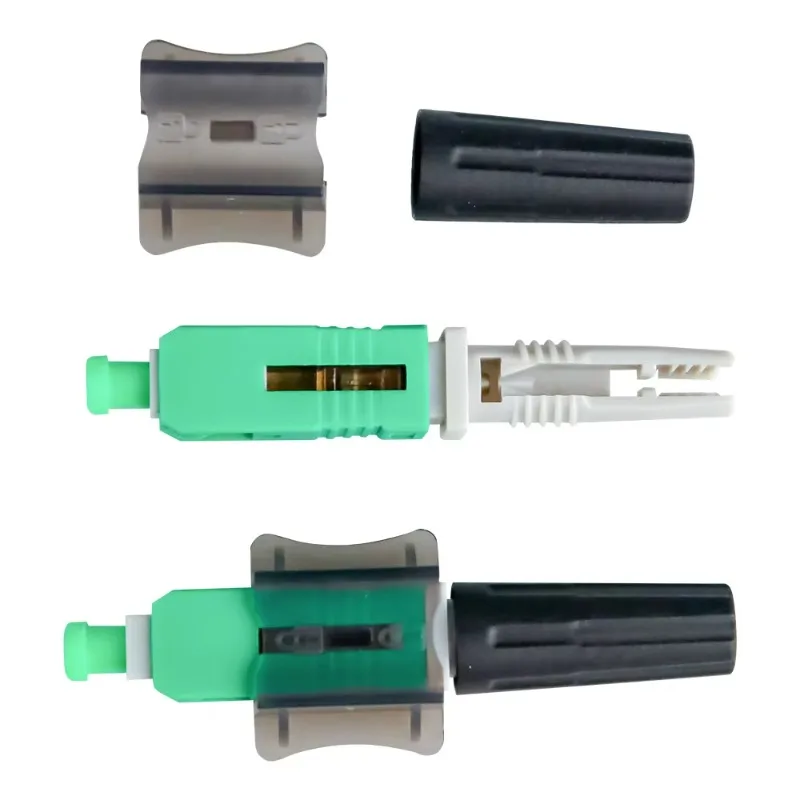 FTTH SC APC Embedded Fiber Fast Connector Low Insertion Loss Optical Connector For On-Site Cable Termination Installation