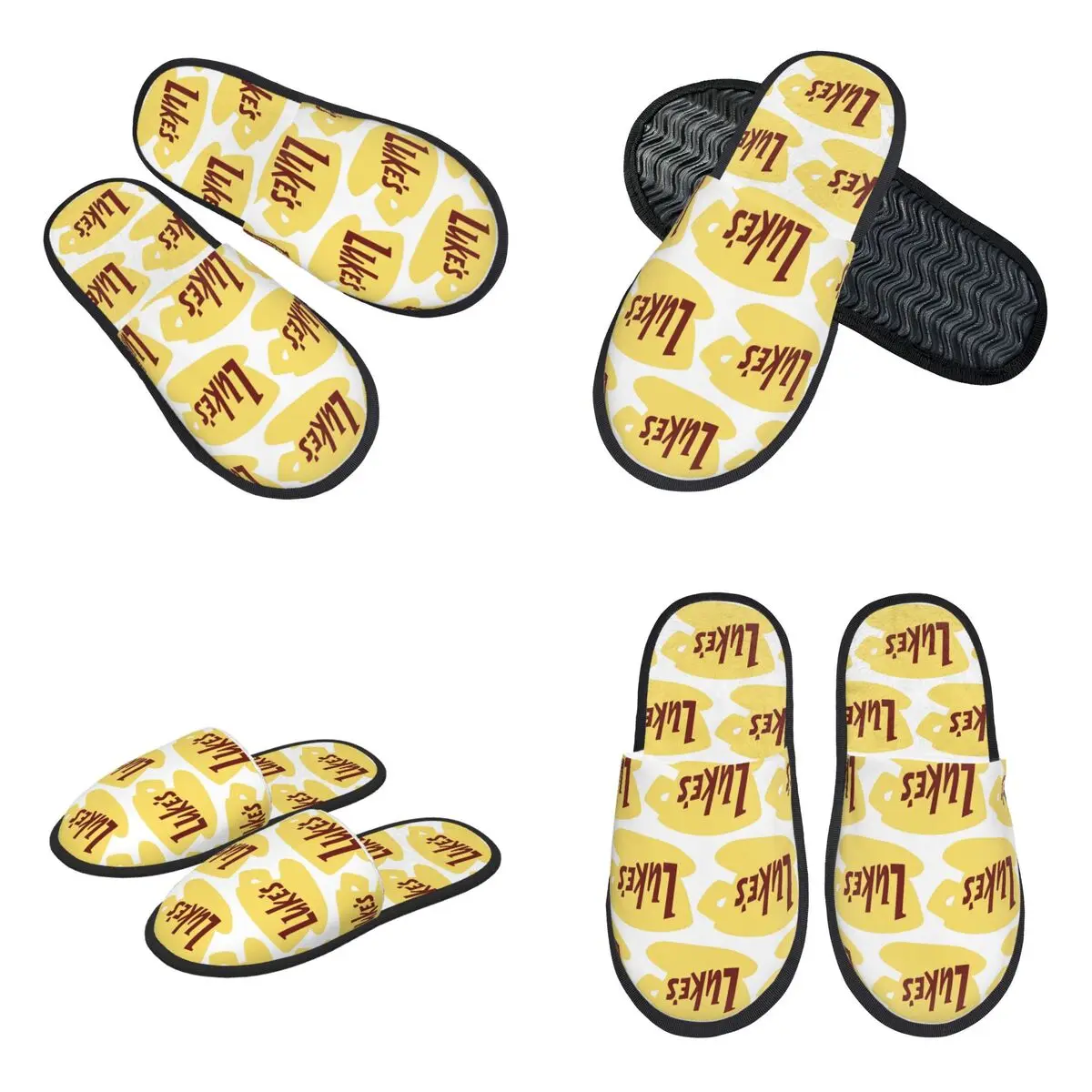 Pantuflas Personalizadas de Luke's Diner, Regalo de Cumpleaños para Gilmore Girl, Pantuflas de Espuma Viscoelástica Cálidas y Suaves para Mujer, Zapatos Cómodos para Interiores