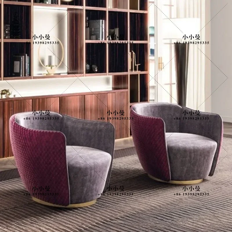 Light luxury living room fabric leisure chair surrounding chair Italian simple postmodern negotiation chair