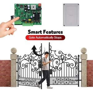 WiFi kontrolliert PKM C02 Double Gate Opener Kit Resistant Solar Solar für Schwungstüren bis zu 16 Fuß (Fuß) 880 Pfund Universal Port 12 Haupt Solar Sales Electric Portao - №8