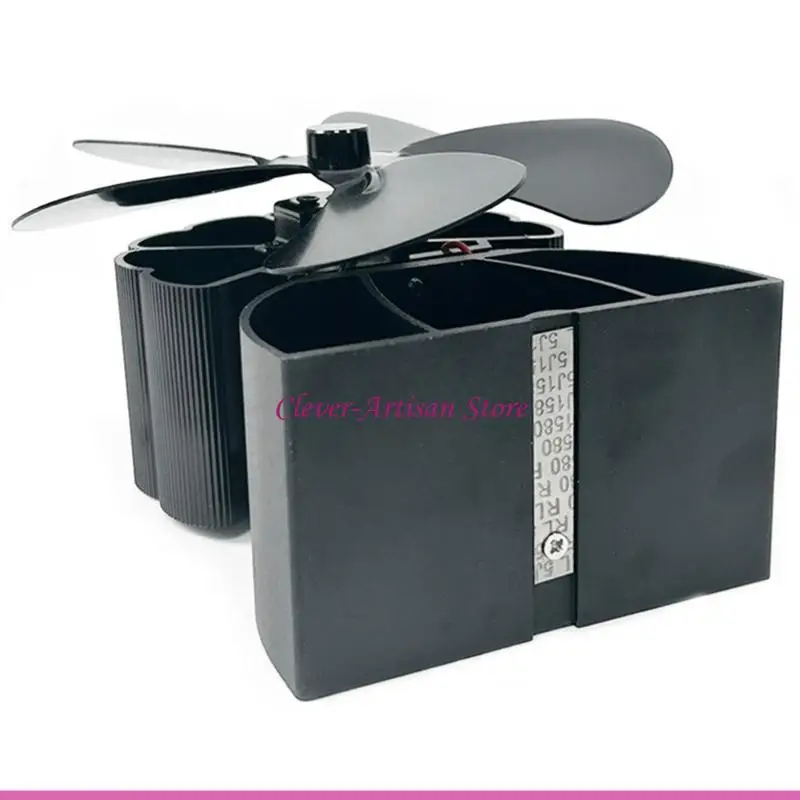 

E06B Не требуется электричество. 5-лопастной вентилятор с термическим приводом для улучшения распределения тепла в домашнем