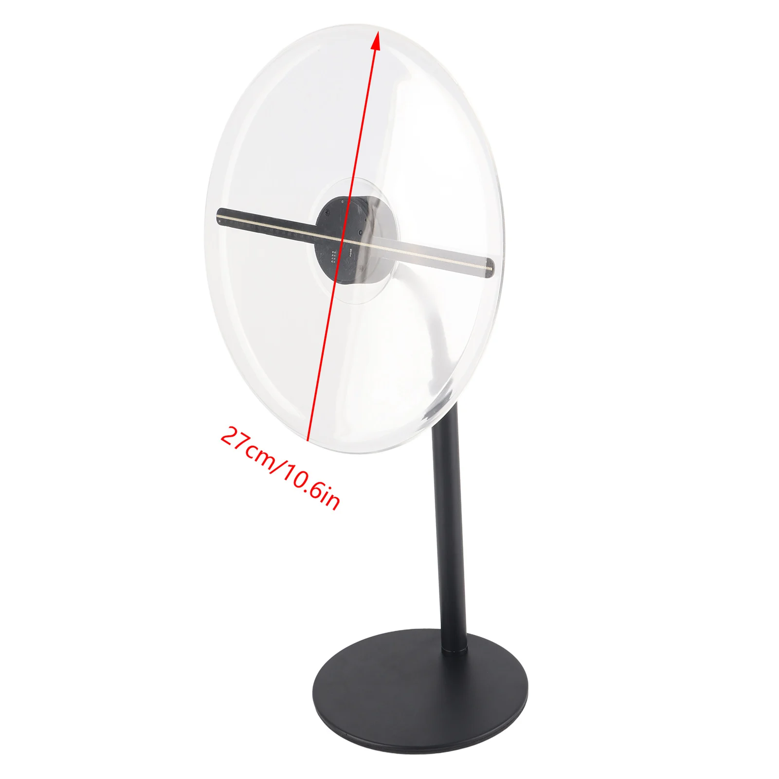 3D Holographic Fan Projector 27cm 3D Naked Eye Hologram Fan Holographic LED Fan Advertising Display Projector with Cover