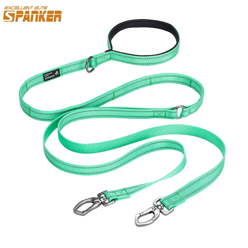 Double Dog Leash Pet Couple Walking Leads Traction Rope 2 Hook Dogs Leashes Adjustable with Handle Tied Dog Supplies