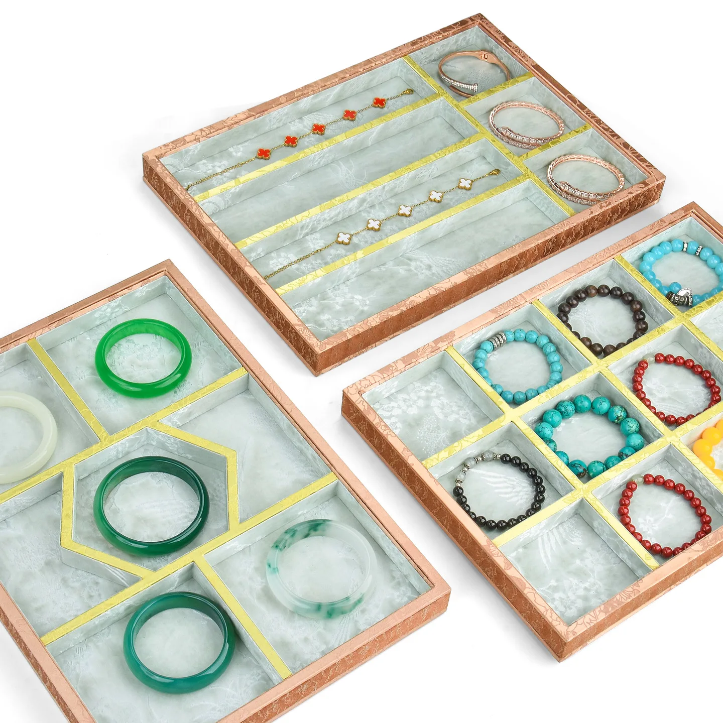 

Chinese style Bracelet Display Trays Bangle Organizer Stand Jewelry Display Props For Ring Earrings Bracelet Bangle Necklace