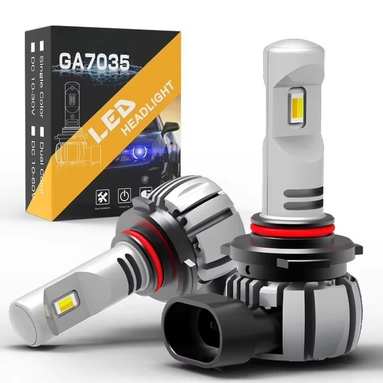 

Factory Custom GA7035 Fanless Auto Led Fog Lights Car Led Bulbs Double Color 9005 9006 Led Headlight Bulbs for Car Parts