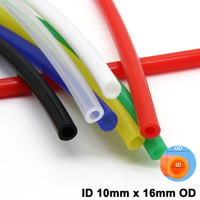 1/5/10M 10x16 Food Grade Silicone Rubber Hose ID 10mm x 16mm OD Flexible Nontoxic Silicone Tube Pump Pipe