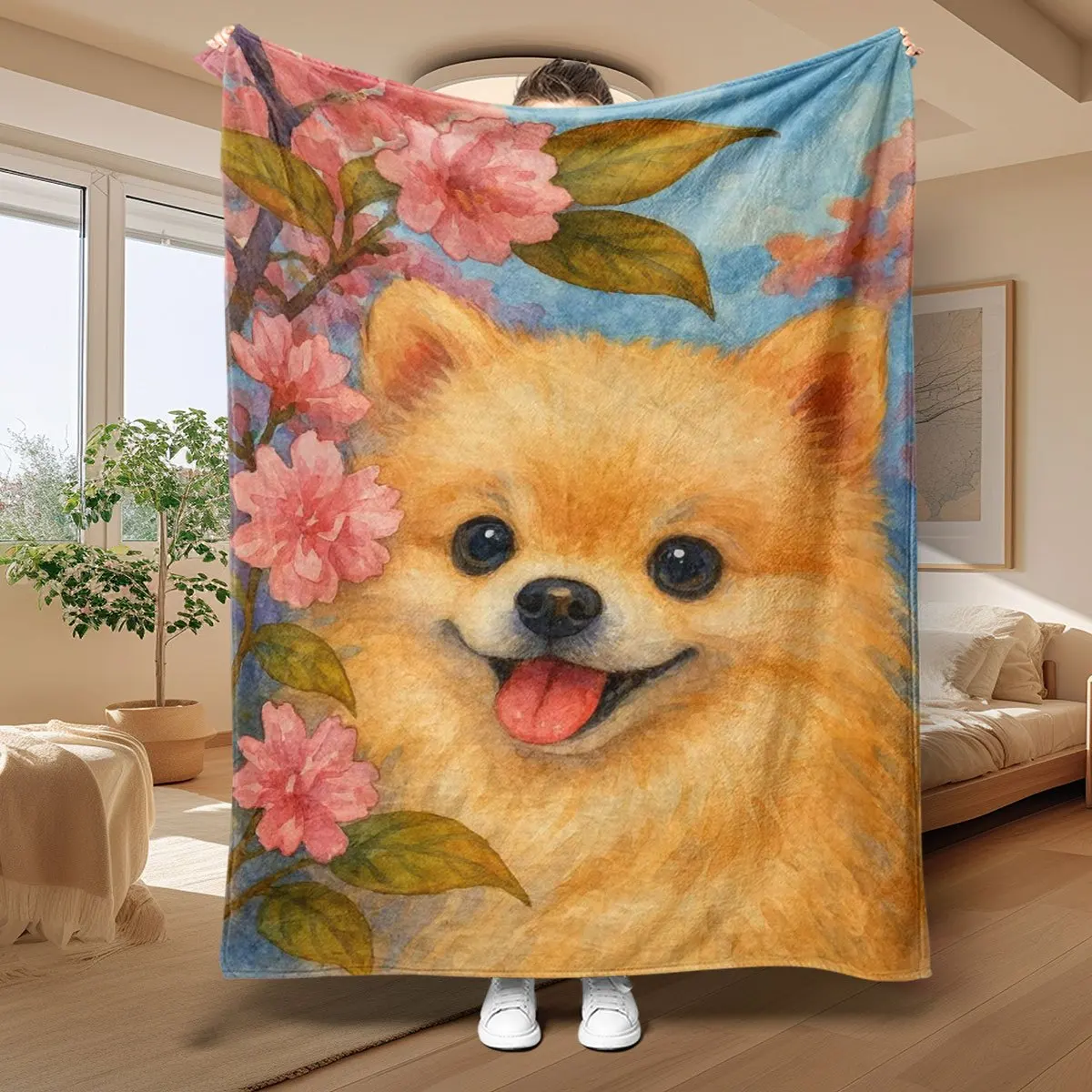 Large Puppy Dog Blanket Throw 150x200cm Soft Fleece Plush Couch Bed Decor Cozy Gift Pet Cartoon