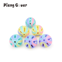12pcs Plastic Ball Cat Toys Colorful Bell Ball Pet Toy Accessory