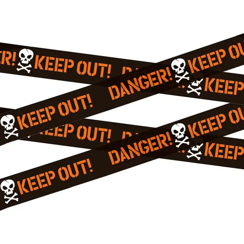 Halloween Caution Tape Decoration Fright Tape Safety Signs Halloween Danger Tape Crime Scene Tape Warning Tape Halloween