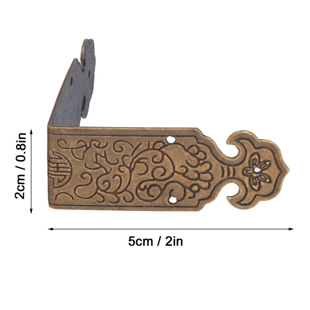 70pcs 5cm Size Box Corner Protectors Brass Material Embossed Cloud Pattern Antique Corner Protectors Antique Copper Finish