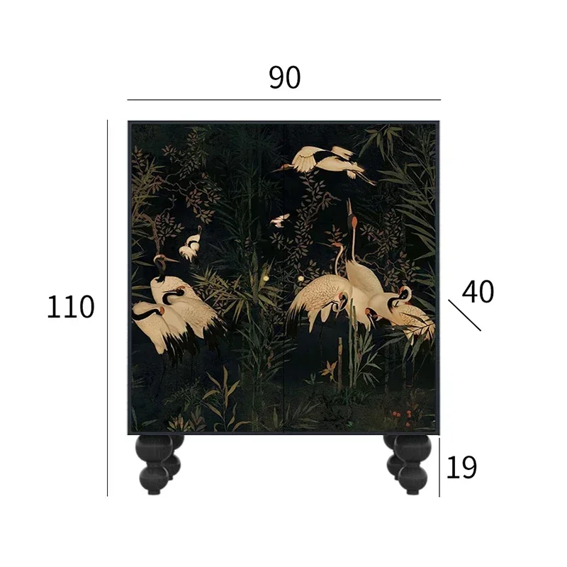 جديد النمط الصيني مدخل تخزين غرفة المعيشة غرفة نوم الجدار الديكور خزانة جانبية خزانة الملابس المخصصة #2