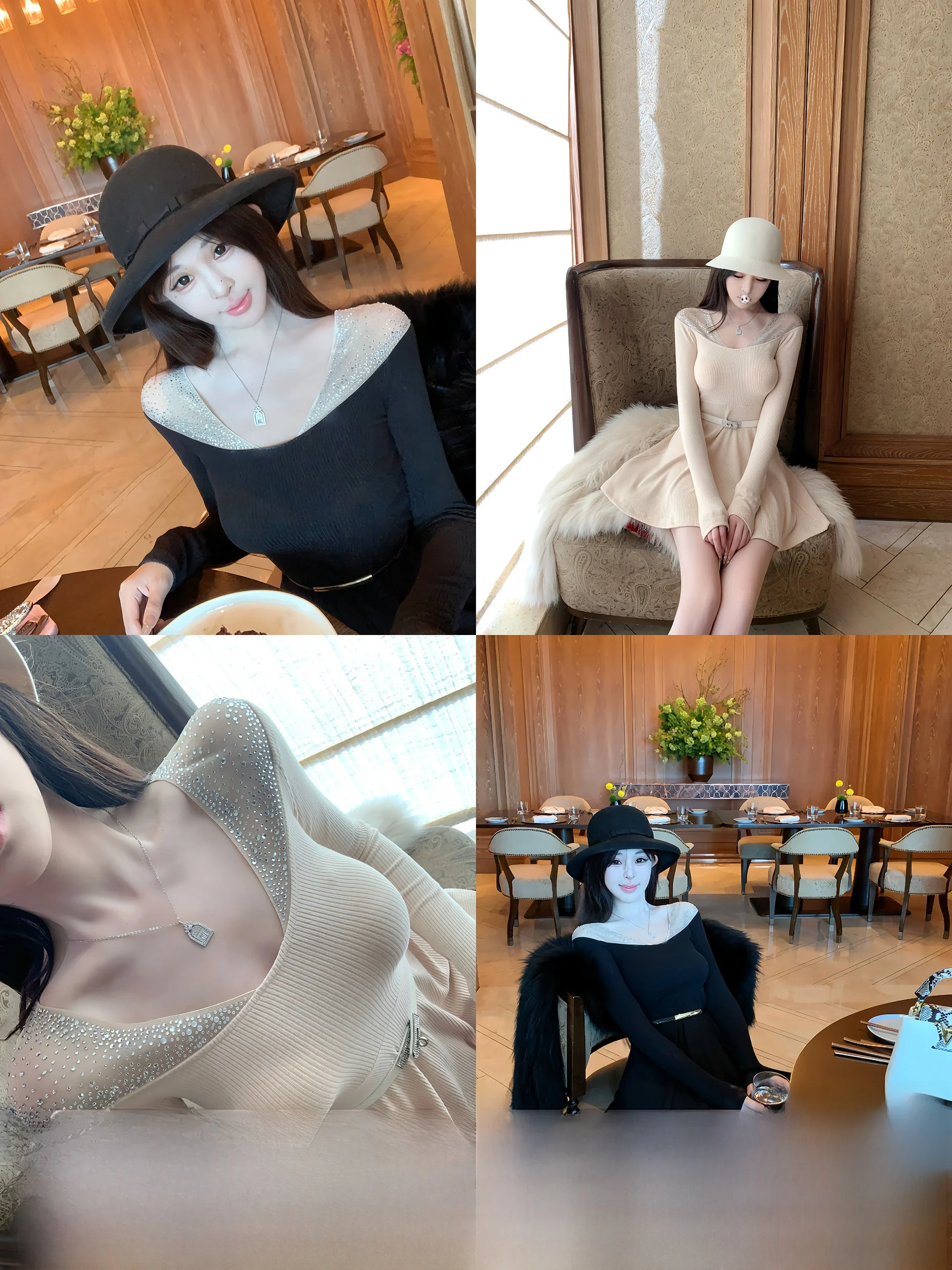 

Новое женское зимнее платье Swan Knitted Dr с высокой талией, А-силуэтом, блестящими вставками, длинными рукавами и V-образным вырезом, повседневное, элегантное