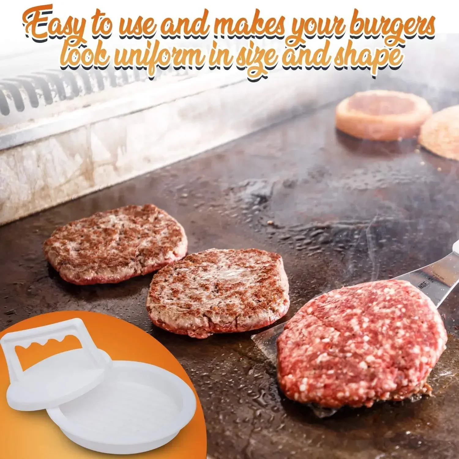 Burger Press Hamburger Press Patty Maker Mold Burger Mold Rings Easy Release Hamburger Patty Press for BBQ