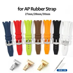 27mm 28mm 30mm Rubber Watch Strap for AP for Royal Oak Offshore Series 15400 15703 Soft Waterproof Sport WristBand Men WatchBand