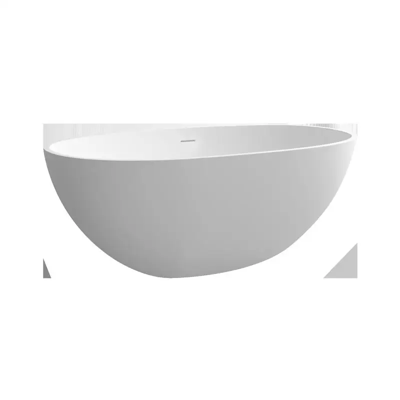 

55" Solid Surface Soaking Tub - Modern Freestanding Bathtub for Relaxation and Spa Experience