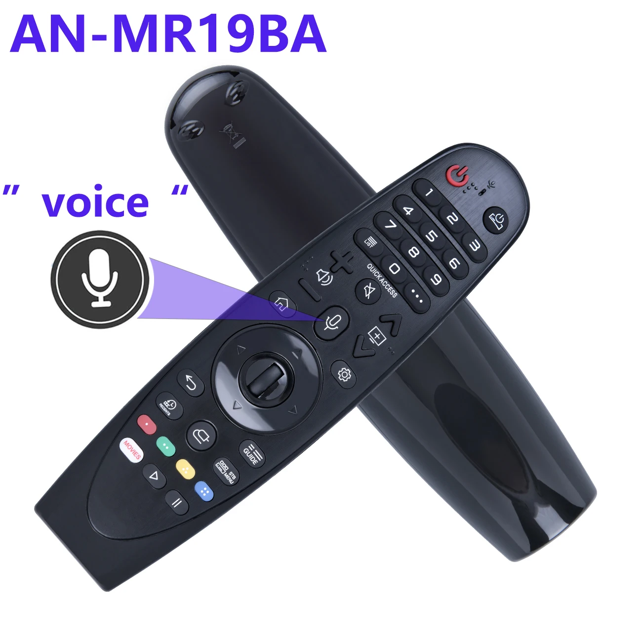 Voice Magic รีโมทคอนโทรล AN-MR19BA สําหรับ L 2019 สมาร์ท 4K UHD OLED TV 43UM7340 43UM7400 43UM7600 49SM8100 55SM8100PTA W9 E9