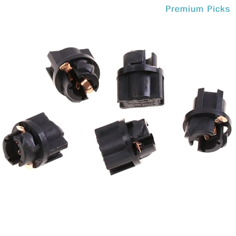 portable5PCS Signal Lamp T5 Led Twist Socket Instrument Panel Cluster Socket Lamp Holder Base T5 Socket Car Bulbs Base