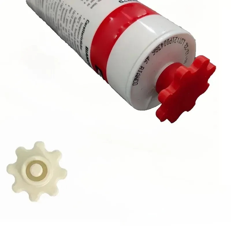 

Гибкие колпачки для трубок в стиле шестерни, прочный пластик, предотвращает закаление клея, для ремонта силикона, для использования на открытом воздухе, удобный подарок