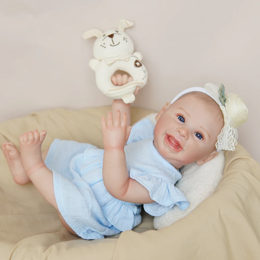 Realistic Newborn Full Silicone Lifelike Vinyl Handmade Custom African Pacifier Blinking Eyes Reborn Baby Doll