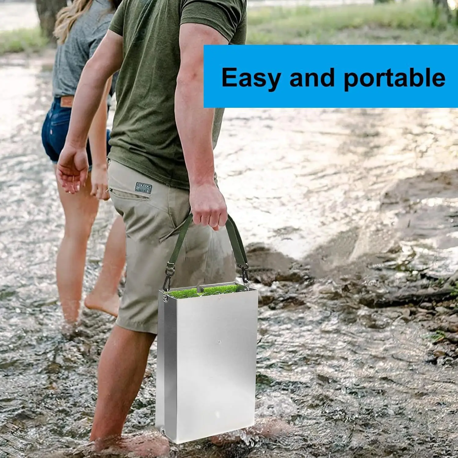 1 Juego de Kit de presupuesto y prospección de oro con caja plegable de 50 ", equipo de minería portátil de aleación de aluminio, incluye accesorios