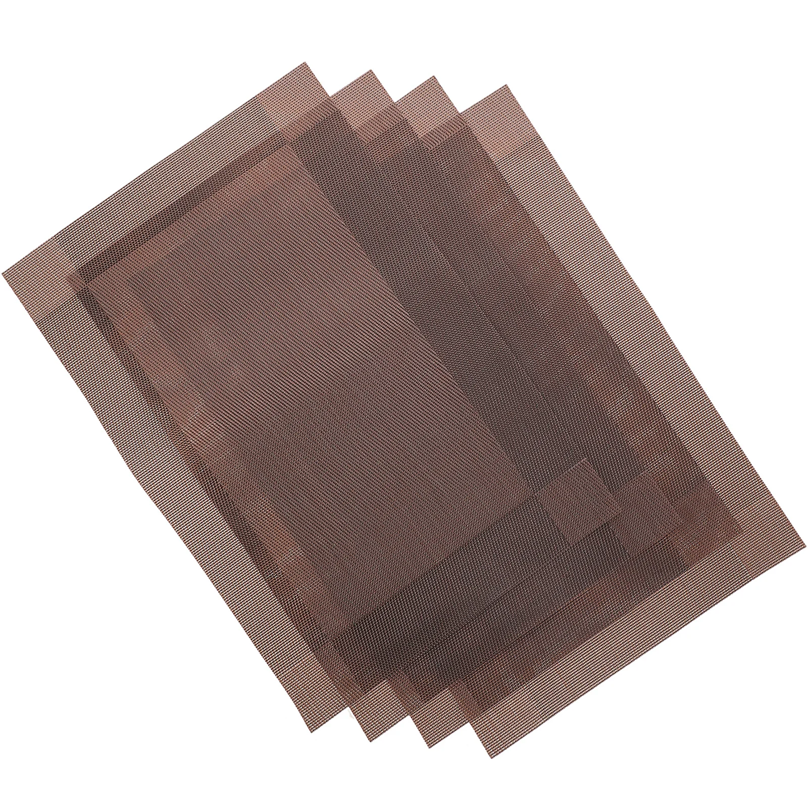 

4Pcs PVC Table Placemats Simple Style Waterproof Place Mat for Dining Table Decor Coaster Household Supplies Western Tableware