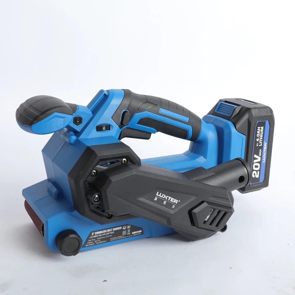 New Arrival 20V 3 Inch Li-ion Battery Cordless Brushless Belt Sander For Polishing Wood Metal Material Removing Rust