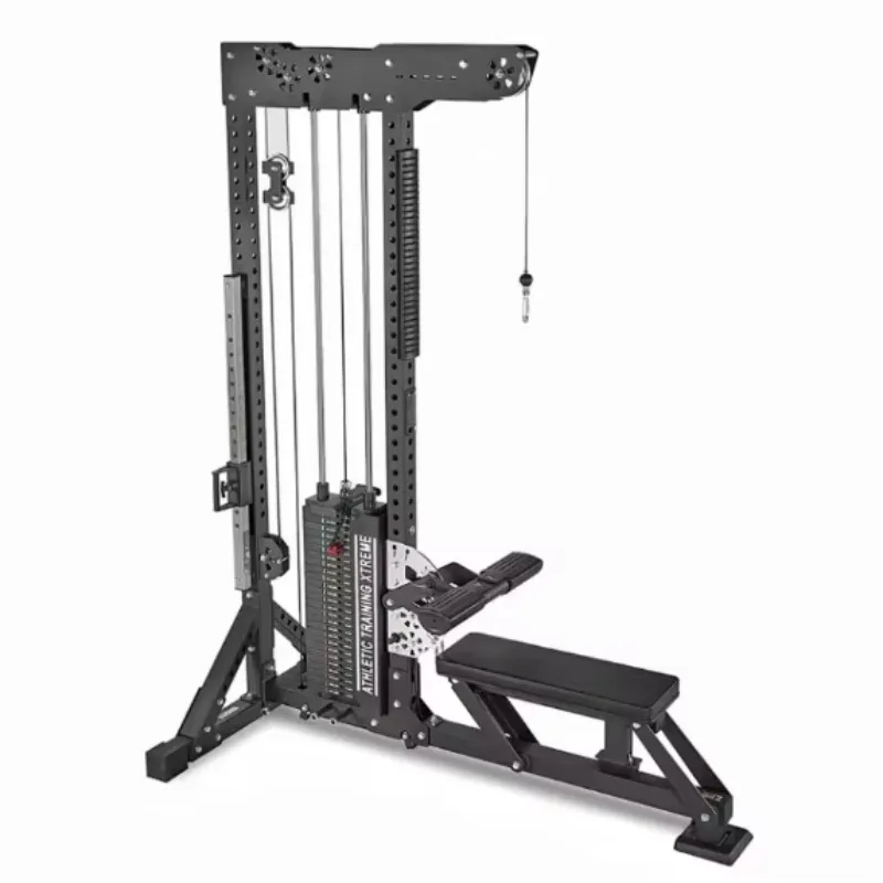 

High-Low Pull Back Muscle Trainer, Metal Lat Pulldown Strength Gym Equipment