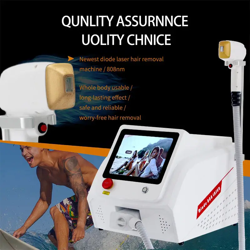 

808nm Diode Laser Hair Removal Machine 3 wavelengths lce Platinum Painless Permanent Hair Removal Device Skin rejuvenation