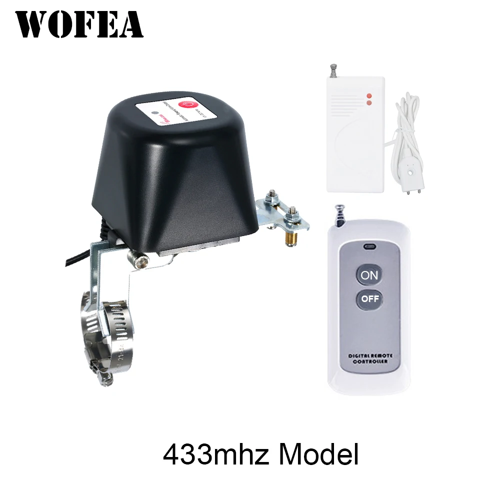 Wofea Production Water Detector Automatic Valve Controler 433mhz Water Valve  Wireless Remote Control Manipulator