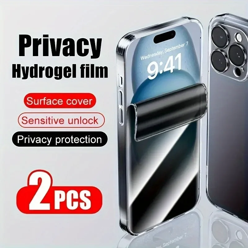 

2Pcs Privacy Hydrogel Film for IPhone 17 Air 17 Pro Max Full Coverage Screen Protector for IPhone 13 14 15 16 Pro Max Plus Film