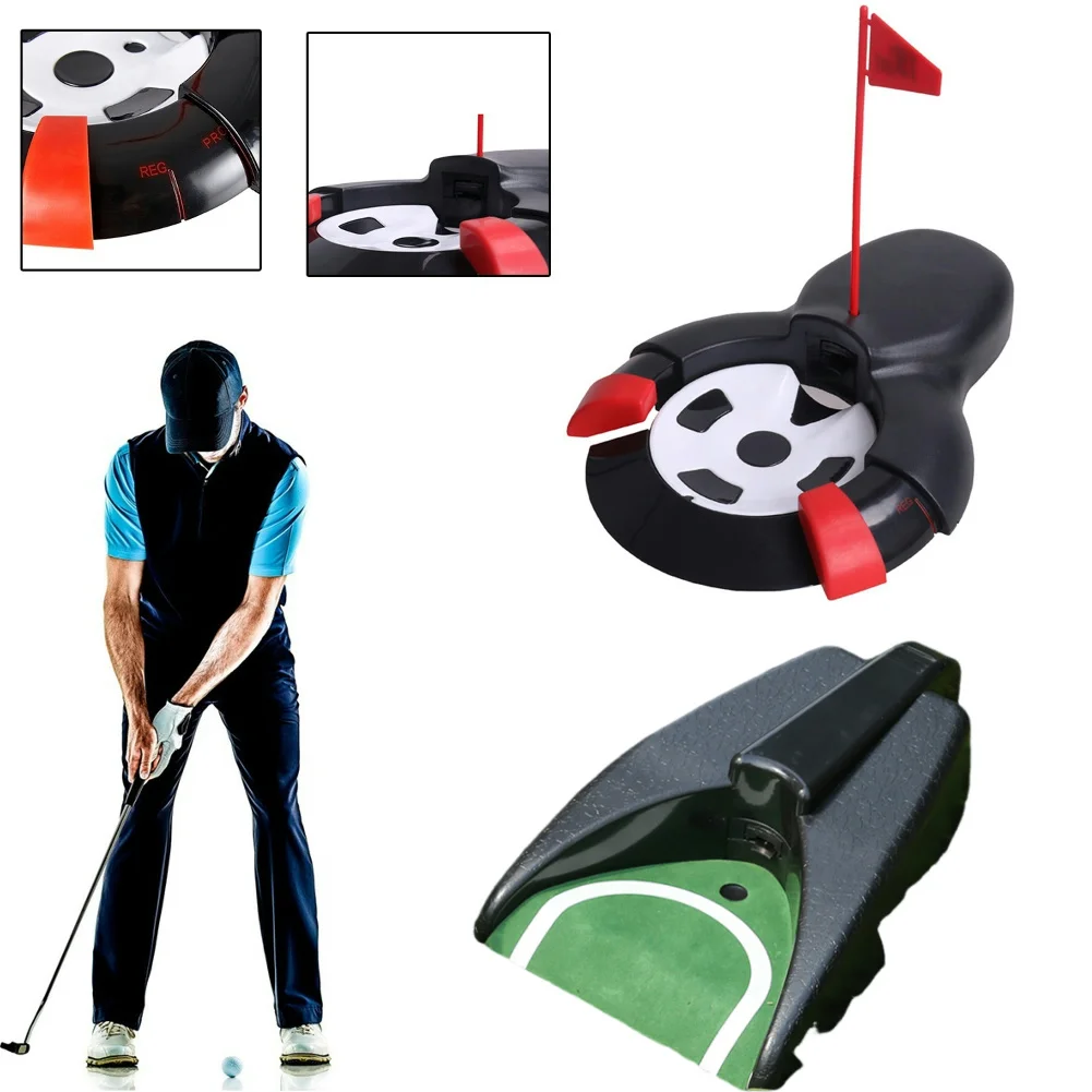 Golf Returner Automatic Training Tool Golf Hole Auto Returning Practice Golf Ball Return Machine Golf Putting Return Machine