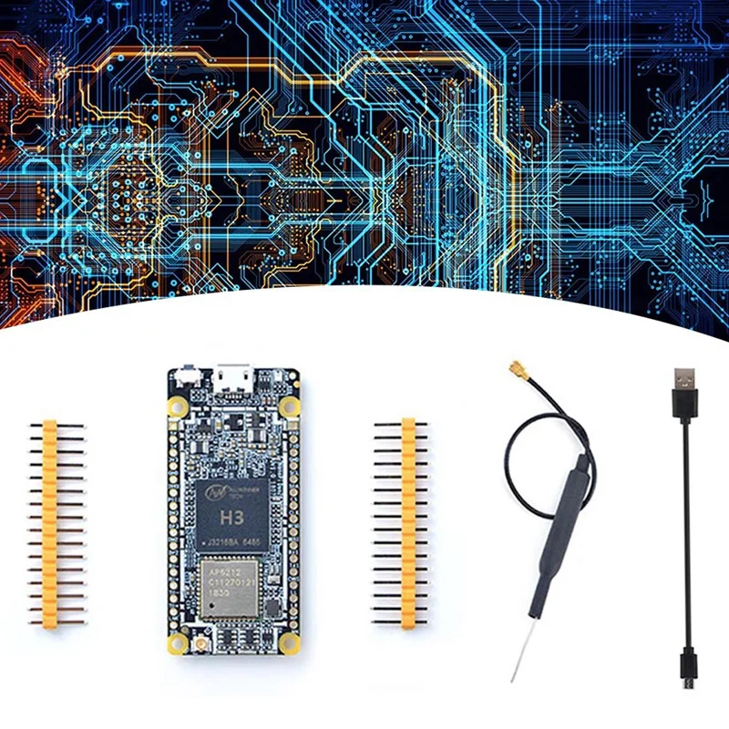 Voor Nanopi DUO2 Development Board + Micro-USB Kabel + Antenne 512M DDR3 Allwinner H3 Wifi Bluetooth Ubuntu core Iot Module Kits