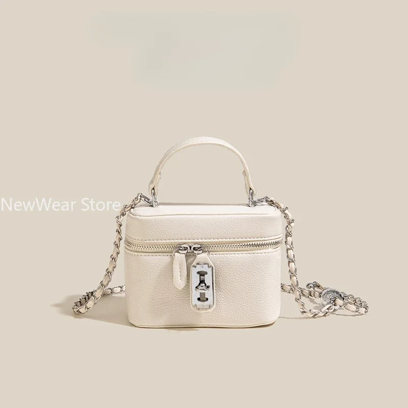 Women Square Handbags 2024 Summer Fashion Chains Crossbody Bags Texture PU Shoulder Bag Elegant Chic Mini Mobile Phone Bags