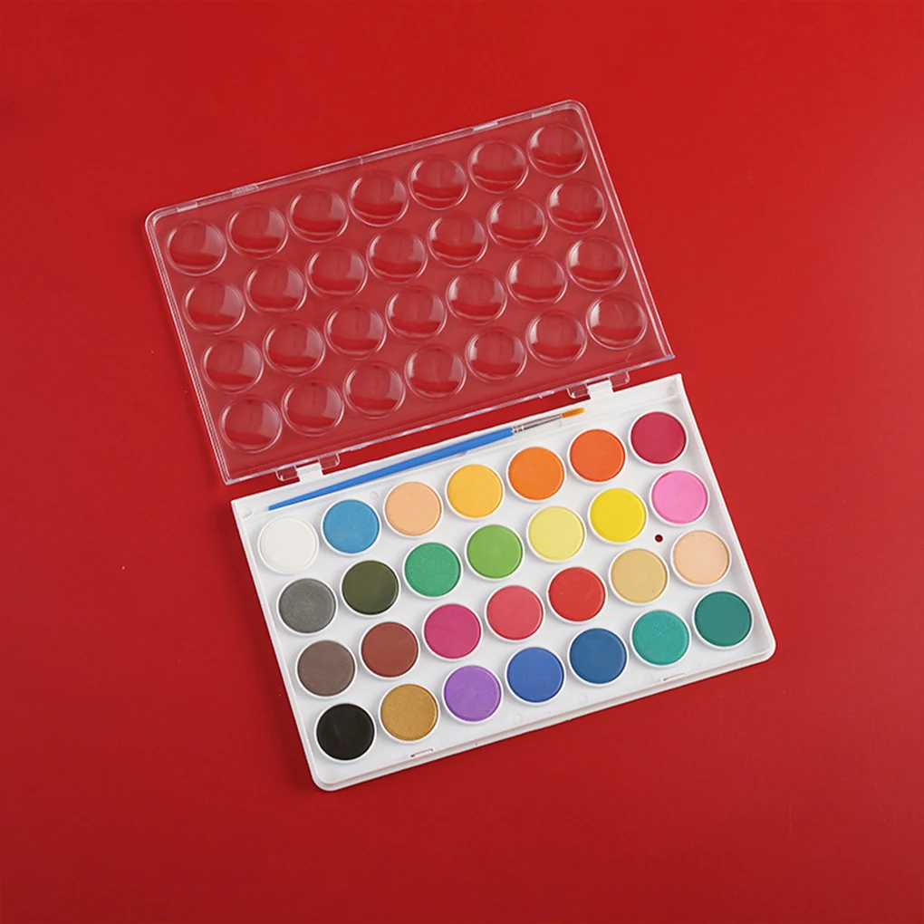 12/16/28/36 kolorów zestaw farb akwarelowych dla dzieci zestaw do malowania pigmentem z pędzlem artykuły artystyczne zestaw farb akwarelowych
